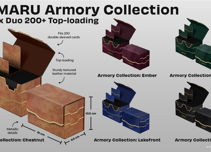 Gamers Guild AZ Gatherers' Tavern Domaru Deck Box: Armory Collection Vertex Duo 200+ Toploader - Chestnut (Pre-Order) Southern Hobby
