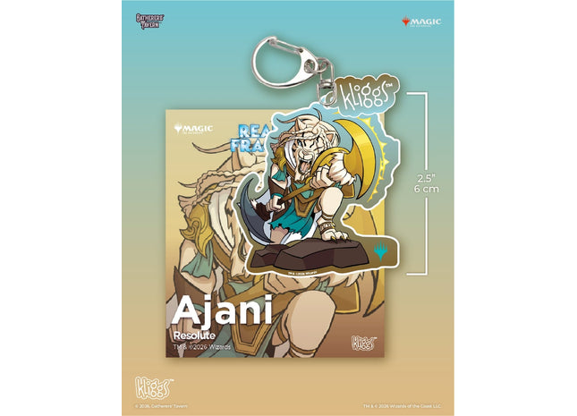 Gamers Guild AZ Gatherers' Tavern Gatherers' Tavern: Magic the Gathering | Reality Fracture: Ajani, Resolute - Kliggs Keychain Southern Hobby