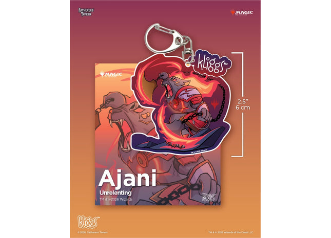 Gamers Guild AZ Gatherers' Tavern Gatherers' Tavern: Magic the Gathering | Reality Fracture: Ajani, Unrelenting - Kliggs Keychain Southern Hobby
