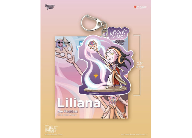 Gamers Guild AZ Gatherers' Tavern Gatherers' Tavern: Magic the Gathering | Reality Fracture: Liliana, the Faultless - Kliggs Keychain Southern Hobby