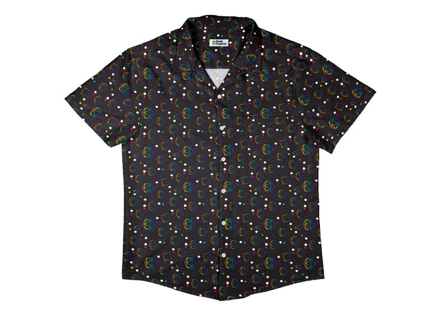 Gamers Guild AZ Geek Tropical Geek Tropical: Rainbow LGBTQ+ Pride DND Dice Button Up Shirt Geek Tropical