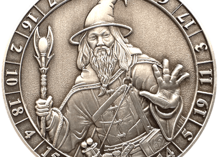 Gamers Guild AZ Goliath Coins Goliath Coins: Dice Coin D20 Male Human Wizard Quartermaster Direct