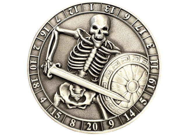 Gamers Guild AZ Goliath Coins Goliath Coins: Dice Coin D20 Skeleton Quartermaster Direct