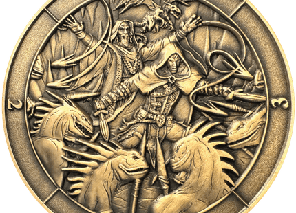 Gamers Guild AZ Goliath Coins Goliath Coins: Dice Coin D4 Battle Scene Quartermaster Direct