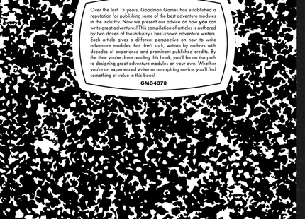 Gamers Guild AZ Goodman Games How To Write Adventure Modules That Don't Suck AGD