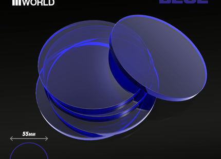 Gamers Guild AZ Green Stuff World Acrylic Bases: Round (55mm) - Blue Green Stuff World