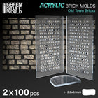 Gamers Guild AZ Green Stuff World Acrylic Molds: Old Bricks Green Stuff World