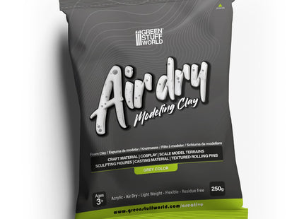 Gamers Guild AZ Green Stuff World Air Dry Foam Clay (250g) - Grey Green Stuff World