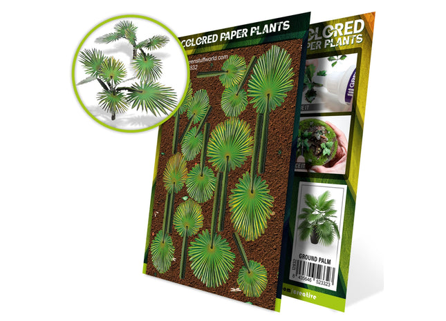 Gamers Guild AZ Green Stuff World Colored Paper Plants: Ground Palm Green Stuff World
