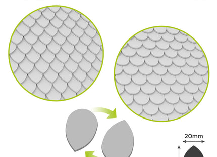 Gamers Guild AZ Green Stuff World EVA Foam: Scales - Teardrop Green Stuff World