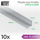 Gamers Guild AZ Green Stuff World Green Stuff World: ABS Plasticard: Profile - Angle-L (4mm) Green Stuff World
