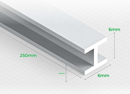 Gamers Guild AZ Green Stuff World Green Stuff World: ABS Plasticard - Profile - H-Beam Columns (6mm) Green Stuff World