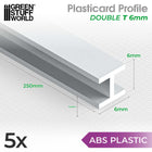 Gamers Guild AZ Green Stuff World Green Stuff World: ABS Plasticard - Profile - H-Beam Columns (6mm) Green Stuff World