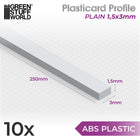Gamers Guild AZ Green Stuff World Green Stuff World: ABS Plasticard: Profile - Plain (3mm) Green Stuff World