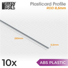 Gamers Guild AZ Green Stuff World Green Stuff World: ABS Plasticard: Profile - Rod (0.5mm) Green Stuff World
