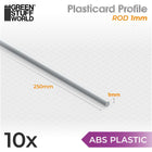 Gamers Guild AZ Green Stuff World Green Stuff World: ABS Plasticard: Profile - Rod (1mm) Green Stuff World