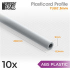Gamers Guild AZ Green Stuff World Green Stuff World: ABS Plasticard - Profile - Tube (3mm) Green Stuff World