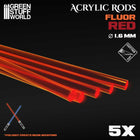 Gamers Guild AZ Green Stuff World Green Stuff World: Acrylic Rods: Round - Red-Orange (1.6mm) Green Stuff World