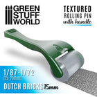 Gamers Guild AZ Green Stuff World Handled Textured Rolling Pins: Dutch Bricks (15mm) Green Stuff World