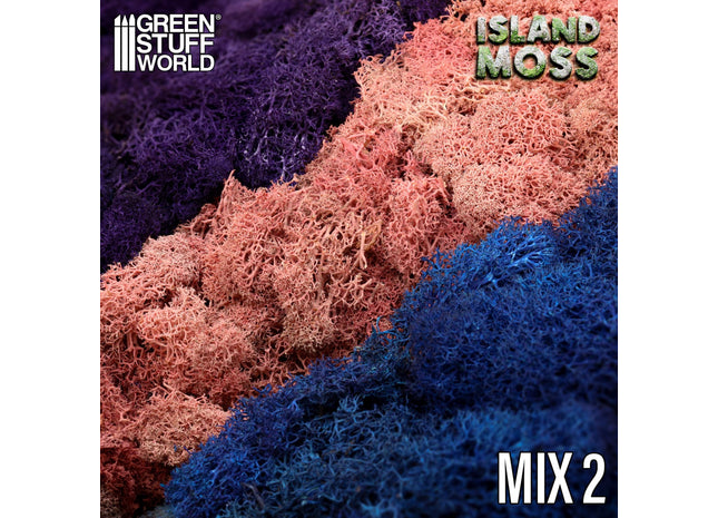 Gamers Guild AZ Green Stuff World Island Moss: Blue, Violet and Light Pink Mix Green Stuff World