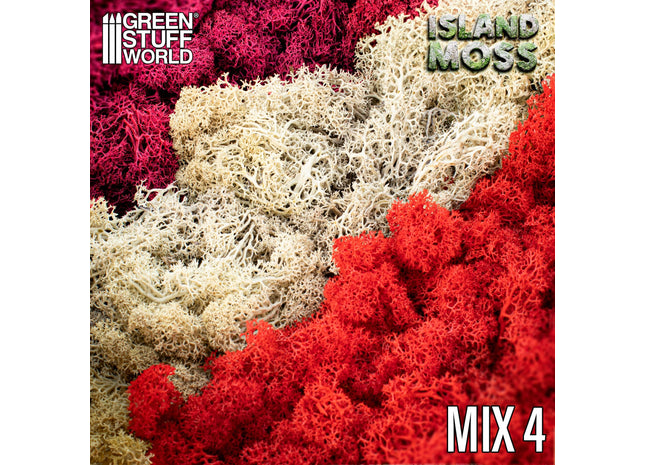 Gamers Guild AZ Green Stuff World Island Moss: Red, Fuchsia and Grey Mix Green Stuff World