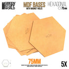 Gamers Guild AZ Green Stuff World MDF Bases: Hex (75mm) Green Stuff World