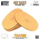 Gamers Guild AZ Green Stuff World MDF Bases: Oval (75x42mm) Green Stuff World