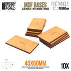 Gamers Guild AZ Green Stuff World MDF Bases: Rectangle (40x60mm) Green Stuff World