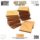 Gamers Guild AZ Green Stuff World MDF Bases: Square (25mm) Green Stuff World