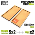Gamers Guild AZ Green Stuff World MDF Movement Trays: 100x40mm Green Stuff World