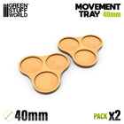 Gamers Guild AZ Green Stuff World MDF Movement Trays: 40mm x3 - Skirmish Green Stuff World