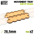 Gamers Guild AZ Green Stuff World MDF Movement Trays: SlimFit 28.5mm Green Stuff World