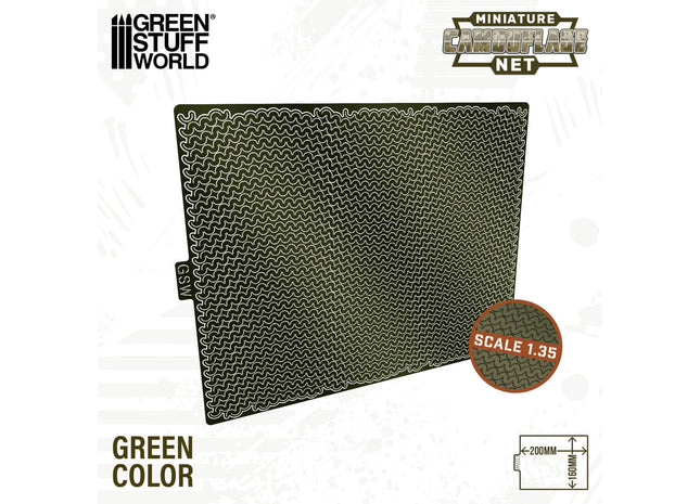 Gamers Guild AZ Green Stuff World Miniature Camouflage Nets: Green 1:35 Green Stuff World