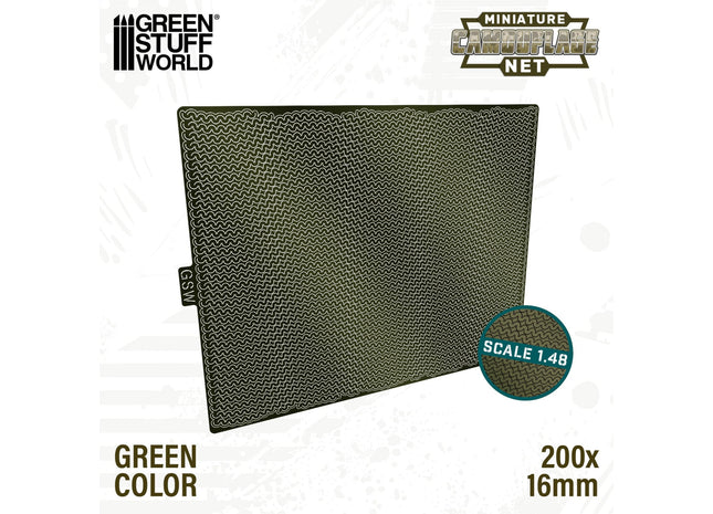 Gamers Guild AZ Green Stuff World Miniature Camouflage Nets: Green 1:48 Green Stuff World