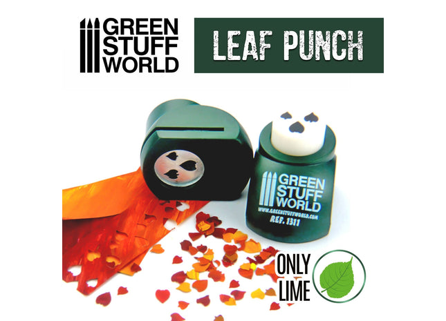 Gamers Guild AZ Green Stuff World Miniature Leaf Punch: Dark Green - Lime Green Stuff World