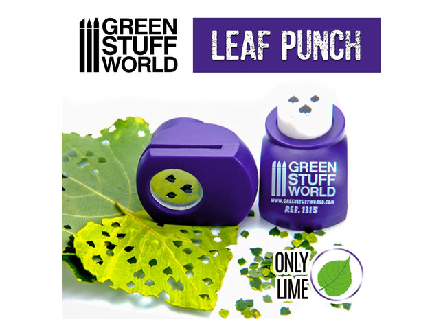 Gamers Guild AZ Green Stuff World Miniature Leaf Punch: Dark Purple - Lime Green Stuff World