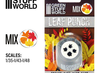 Gamers Guild AZ Green Stuff World Miniature Leaf Punch: Grey - Mix Green Stuff World
