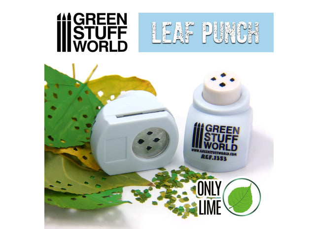 Gamers Guild AZ Green Stuff World Miniature Leaf Punch: Light Blue - Lime Green Stuff World