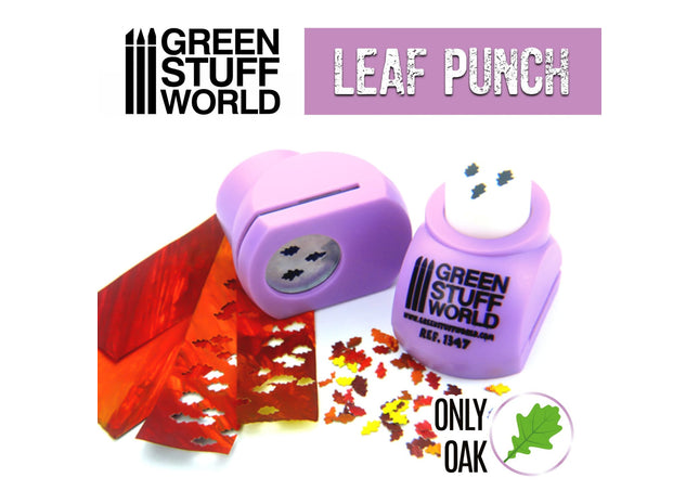 Gamers Guild AZ Green Stuff World Miniature Leaf Punch: Light Purple - Oak Green Stuff World