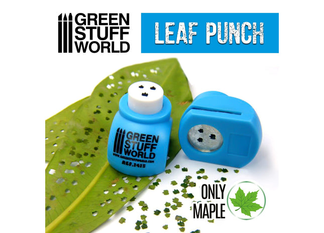 Gamers Guild AZ Green Stuff World Miniature Leaf Punch: Medium Blue - Maple Green Stuff World