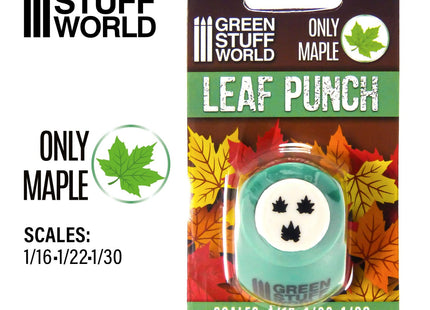 Gamers Guild AZ Green Stuff World Miniature Leaf Punch: Medium Green - Maple Green Stuff World