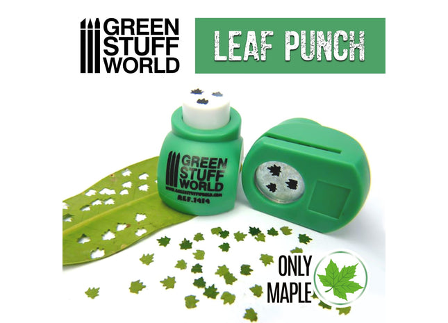 Gamers Guild AZ Green Stuff World Miniature Leaf Punch: Medium Green - Maple Green Stuff World