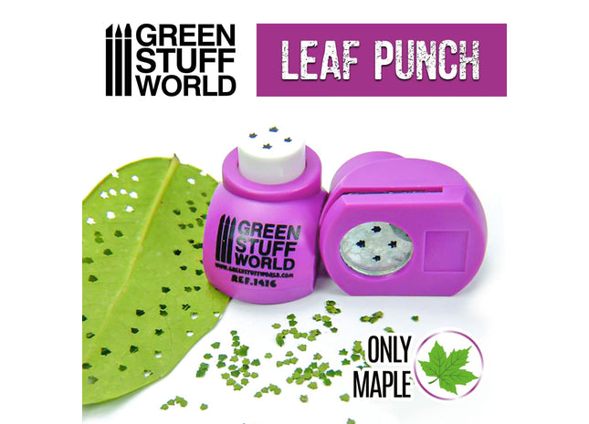 Gamers Guild AZ Green Stuff World Miniature Leaf Punch: Medium Purple - Maple Green Stuff World