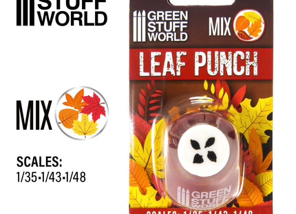 Gamers Guild AZ Green Stuff World Miniature Leaf Punch: Red - Mix Green Stuff World