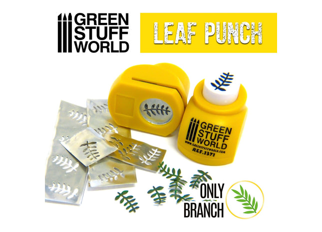 Gamers Guild AZ Green Stuff World Miniature Leaf Punch: Yellow - Branch Green Stuff World