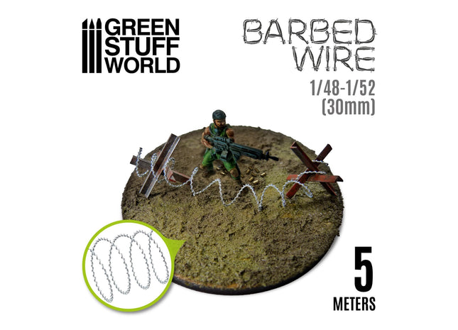 Gamers Guild AZ Green Stuff World Model Barbed Wire: 1/48-1/52 (30mm) Green Stuff World