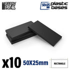 Gamers Guild AZ Green Stuff World Plastic Bases: Rectangular (25x50mm) Green Stuff World