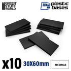 Gamers Guild AZ Green Stuff World Plastic Bases: Rectangular (30x60mm) Green Stuff World