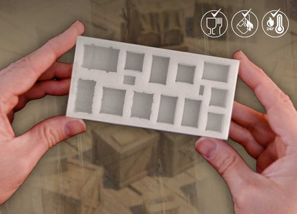 Gamers Guild AZ Green Stuff World Silicone Molds: Wooden Crate - 1:48-1:35 Green Stuff World