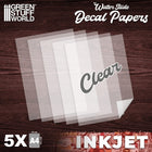 Gamers Guild AZ Green Stuff World Waterslide Decals: Blank Sheets for Inkjet Printer - Transparent Green Stuff World